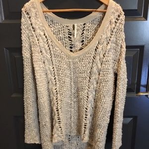 Free People Chunky Natural Sweater